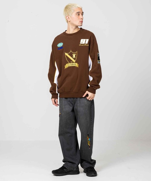 XLARGE（エクストララージ）の「PANEL CREW NECK SWEAT（スウェット・メンズ・ブラウン/ブラック/オレンジ・S/XL/M/L）」の17枚目の写真