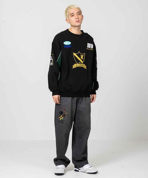 XLARGE（エクストララージ）の「PANEL CREW NECK SWEAT（スウェット・メンズ・ブラウン/ブラック/オレンジ・S/XL/M/L）」の19枚目の写真