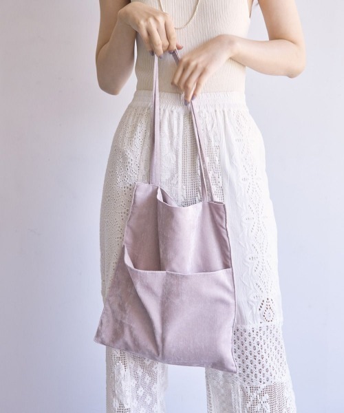 TODAYFUL(トゥデイフル)の「TODAYFUL(トゥデイフル) "Velvet Tote Bag"ベルベットトートバッグ/12211012(トートバッグ・レディース・ライトグリーン/マスタード/ピンクベージュ・ONE SIZE)」の10枚目の写真