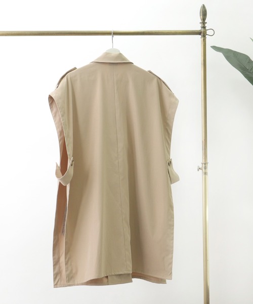 salle de bal POUR TOUS(サルデバルプールトゥス)の「【 ZOZO限定 】トレンチベスト 343014 poncho DAD(トレンチコート・レディース・ベージュ/ブラウン・FREE)」の19枚目の写真