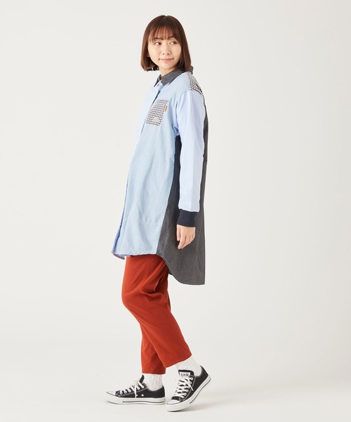 KRIFF MAYER Lady's Collection（クリフメイヤーレディースコレクション）の「ハッピーシャツチュニック（シャツ/ブラウス・レディース・その他5/ネイビー/オフホワイト/カラフル・MEDIUM/LARGE）」の9枚目の写真