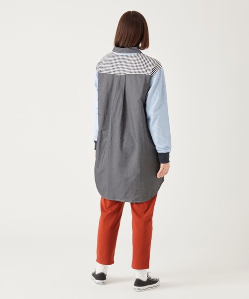 KRIFF MAYER Lady's Collection（クリフメイヤーレディースコレクション）の「ハッピーシャツチュニック（シャツ/ブラウス・レディース・その他5/ネイビー/オフホワイト/カラフル・MEDIUM/LARGE）」の10枚目の写真