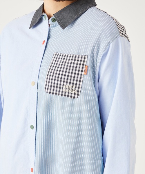 KRIFF MAYER Lady's Collection（クリフメイヤーレディースコレクション）の「ハッピーシャツチュニック（シャツ/ブラウス・レディース・その他5/ネイビー/オフホワイト/カラフル・MEDIUM/LARGE）」の11枚目の写真