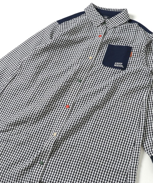 KRIFF MAYER Lady's Collection（クリフメイヤーレディースコレクション）の「ハッピーシャツチュニック（シャツ/ブラウス・レディース・その他5/ネイビー/オフホワイト/カラフル・MEDIUM/LARGE）」の15枚目の写真