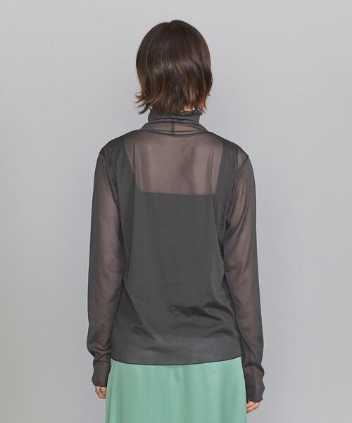 BEAUTY&YOUTH UNITED ARROWS（ビューティーアンドユースユナイテッドアローズ）の「BY ポリエステルシフォン タートルネック プルオーバー -ウォッシャブル-◆（Tシャツ/カットソー・レディース・ライトグレー/ライム/ダークグレー・FREE）」の6枚目の写真