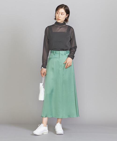 BEAUTY&YOUTH UNITED ARROWS（ビューティーアンドユースユナイテッドアローズ）の「BY ポリエステルシフォン タートルネック プルオーバー -ウォッシャブル-◆（Tシャツ/カットソー・レディース・ライトグレー/ライム/ダークグレー・FREE）」の8枚目の写真