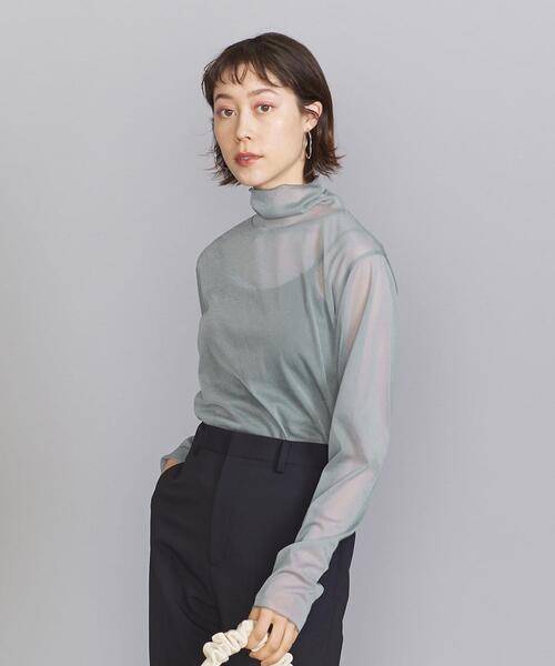 BEAUTY&YOUTH UNITED ARROWS（ビューティーアンドユースユナイテッドアローズ）の「BY ポリエステルシフォン タートルネック プルオーバー -ウォッシャブル-◆（Tシャツ/カットソー・レディース・ライトグレー/ライム/ダークグレー・FREE）」の11枚目の写真