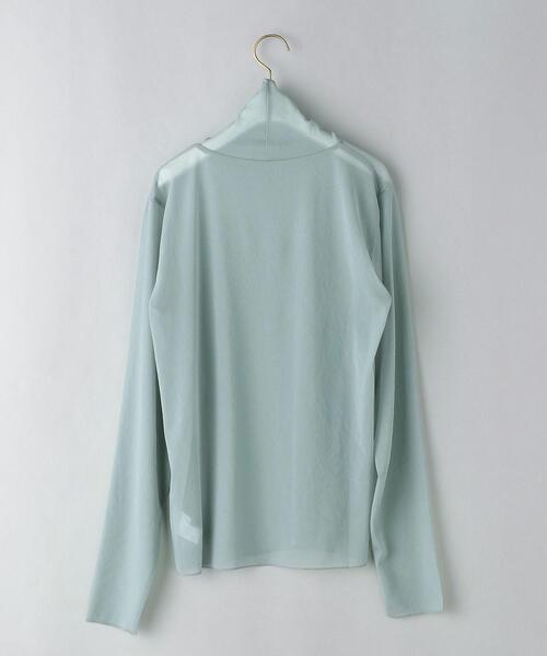 BEAUTY&YOUTH UNITED ARROWS（ビューティーアンドユースユナイテッドアローズ）の「BY ポリエステルシフォン タートルネック プルオーバー -ウォッシャブル-◆（Tシャツ/カットソー・レディース・ライトグレー/ライム/ダークグレー・FREE）」の14枚目の写真