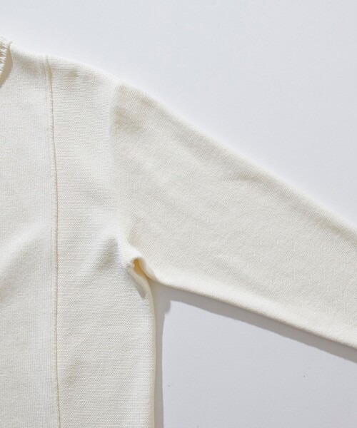 city（シティ）の「INSIDE OUT COTTON KNIT PULLOVER（ニット/セーター・メンズ・ホワイト/ブラック/ライトグリーン/マスタード・1/2/3）」の9枚目の写真