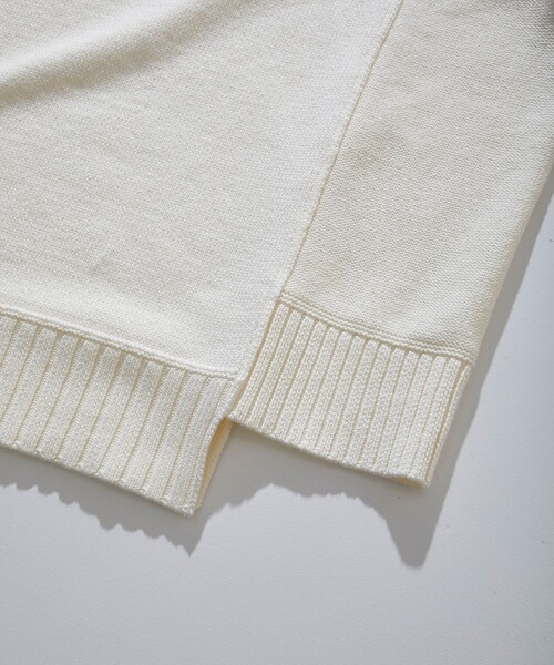 city（シティ）の「INSIDE OUT COTTON KNIT PULLOVER（ニット/セーター・メンズ・ホワイト/ブラック/ライトグリーン/マスタード・1/2/3）」の10枚目の写真