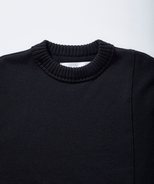 city（シティ）の「INSIDE OUT COTTON KNIT PULLOVER（ニット/セーター・メンズ・ホワイト/ブラック/ライトグリーン/マスタード・1/2/3）」の16枚目の写真