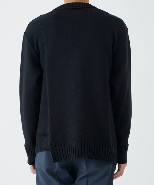 city（シティ）の「INSIDE OUT COTTON KNIT PULLOVER（ニット/セーター・メンズ・ホワイト/ブラック/ライトグリーン/マスタード・1/2/3）」の15枚目の写真