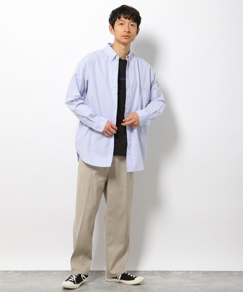 LAKOLE（ラコレ）の「ワイドオックスロングスリーブシャツ / 262308（シャツ/ブラウス・メンズ・ホワイト/ネイビー/サックスブルー/イエロー/ブルー・MEDIUM/LARGE）」の9枚目の写真