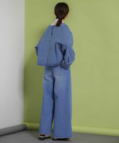 KBF（ケイビーエフ）の「『WEB/一部店舗限定』WIDEデニムプルオーバー（シャツ/ブラウス・レディース・ブラック/ブルー・ONE）」の15枚目の写真