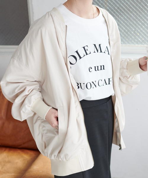 DISCOAT（ディスコート）の「ビッグMA1（MA-1・レディース・ホワイト系その他/ライトグレー・FREE）」の12枚目の写真