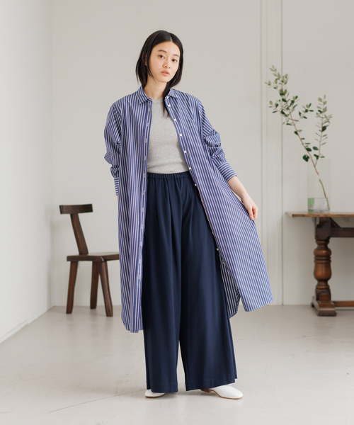 collex(コレックス)の「【Alltid】スーピマコットンシャツワンピース(ワンピース・レディース・ネイビー/ピンクベージュ・フリー)」の13枚目の写真