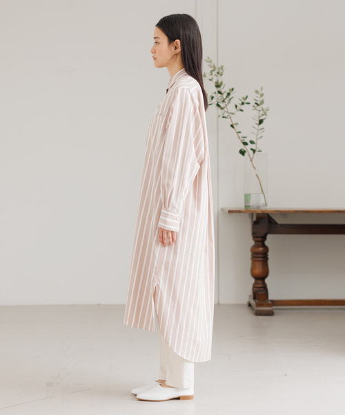 collex(コレックス)の「【Alltid】スーピマコットンシャツワンピース(ワンピース・レディース・ネイビー/ピンクベージュ・フリー)」の15枚目の写真