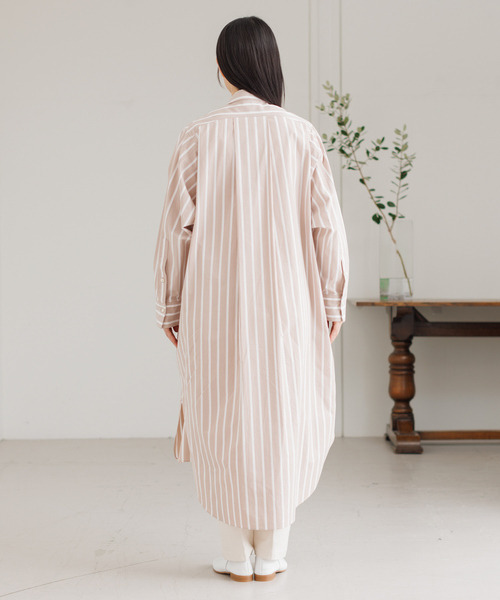 collex(コレックス)の「【Alltid】スーピマコットンシャツワンピース(ワンピース・レディース・ネイビー/ピンクベージュ・フリー)」の16枚目の写真