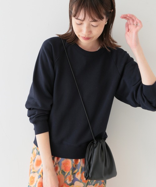 SLOBE IENA（スローブイエナ）の「裏毛コンパクトラグランスウェット◆（スウェット・レディース・グレー系その他/ネイビー/イエロー・FREE）」の14枚目の写真
