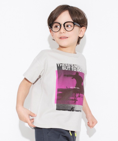 BRANSHES(ブランシェス)の「【bコレ / 綿100%】グラフィック半袖Tシャツ(Tシャツ/カットソー・キッズ・レッド/ベージュ/ホワイト/カラフル/オフホワイト/イエロー/ブルーグレー/ブラック/アイボリー/ライトベージュ・140/100/110/130/120/150)」の17枚目の写真