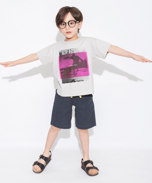 BRANSHES(ブランシェス)の「【bコレ / 綿100%】グラフィック半袖Tシャツ(Tシャツ/カットソー・キッズ・レッド/ベージュ/ホワイト/カラフル/オフホワイト/イエロー/ブルーグレー/ブラック/アイボリー/ライトベージュ・140/100/110/130/120/150)」の12枚目の写真