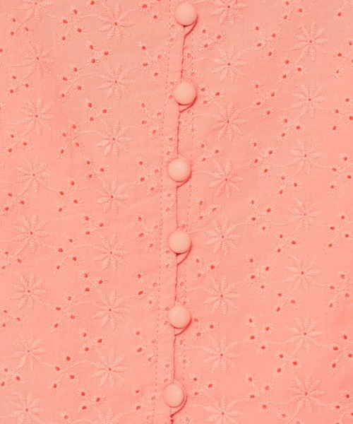 mysty woman（ミスティウーマン）の「刺繍レースブラウス 272385（シャツ/ブラウス・レディース・ブラウン/オフホワイト/ピンク・FREE）」の7枚目の写真
