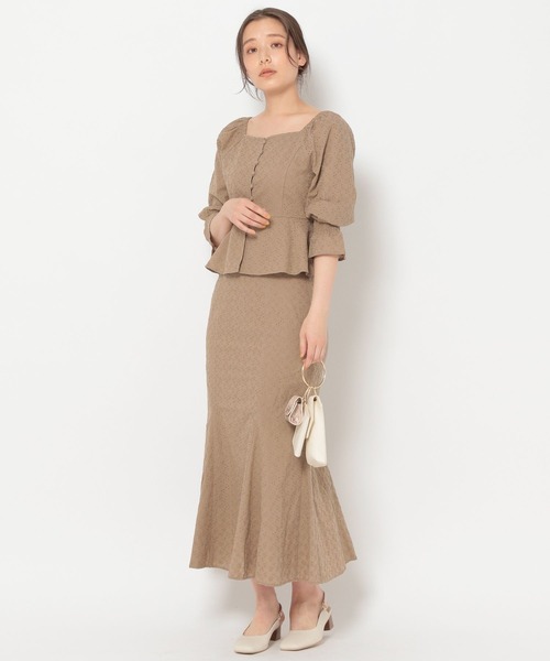 mysty woman（ミスティウーマン）の「刺繍レースブラウス 272385（シャツ/ブラウス・レディース・ブラウン/オフホワイト/ピンク・FREE）」の12枚目の写真