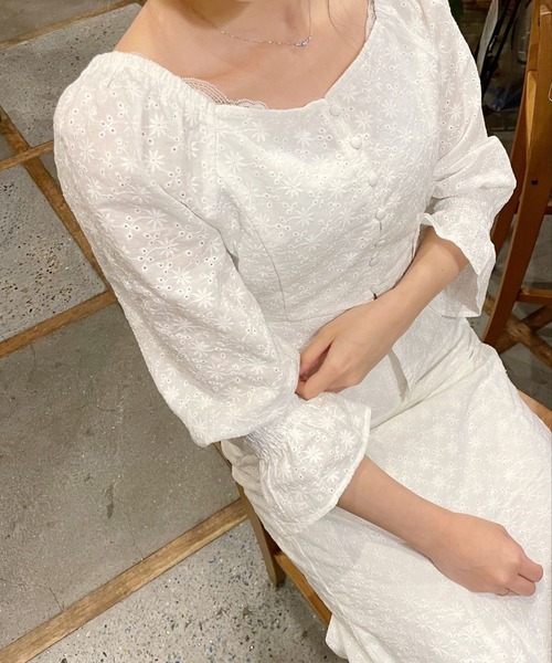 mysty woman（ミスティウーマン）の「刺繍レースブラウス 272385（シャツ/ブラウス・レディース・ブラウン/オフホワイト/ピンク・FREE）」の22枚目の写真