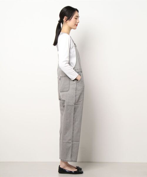 Samansa Mos2 blue（サマンサモスモスブルー）の「ECO DENIM サロペット（サロペット/オーバーオール・レディース・グレー/サックスブルー/ライトベージュ・ﾌﾘ-）」の4枚目の写真