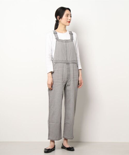 Samansa Mos2 blue（サマンサモスモスブルー）の「ECO DENIM サロペット（サロペット/オーバーオール・レディース・グレー/サックスブルー/ライトベージュ・ﾌﾘ-）」の7枚目の写真