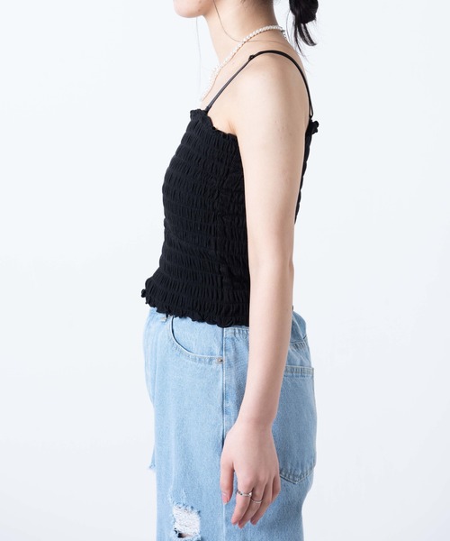 WEGO(ウィゴー)の「WEGO/2WAYカップインシャーリングキャミソール(キャミソール・レディース・ブラック/アイボリー/イエロー系その他2・MEDIUM/SMALL)」の10枚目の写真