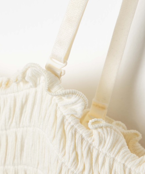 WEGO(ウィゴー)の「WEGO/2WAYカップインシャーリングキャミソール(キャミソール・レディース・ブラック/アイボリー/イエロー系その他2・MEDIUM/SMALL)」の4枚目の写真