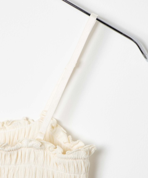 WEGO(ウィゴー)の「WEGO/2WAYカップインシャーリングキャミソール(キャミソール・レディース・ブラック/アイボリー/イエロー系その他2・MEDIUM/SMALL)」の5枚目の写真