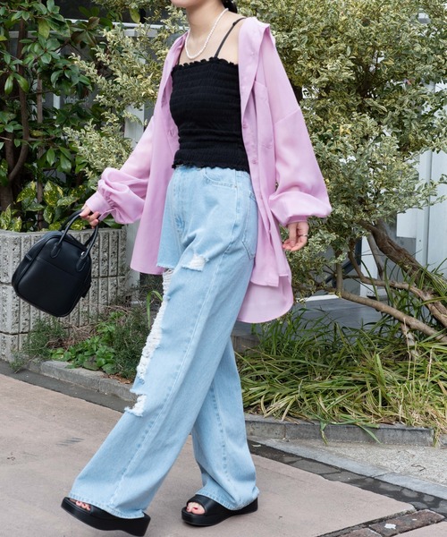 WEGO(ウィゴー)の「WEGO/2WAYカップインシャーリングキャミソール(キャミソール・レディース・ブラック/アイボリー/イエロー系その他2・MEDIUM/SMALL)」の19枚目の写真