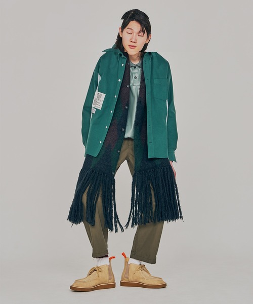 elephant TRIBAL fabrics（エレファントトライバルファブリックス）の「elephant TRIBAL fabrics  Inside Out Heavy Flannel BD Shirt（シャツ/ブラウス・メンズ・ホワイト/ターコイズブルー・SMALL/MEDIUM）」の4枚目の写真