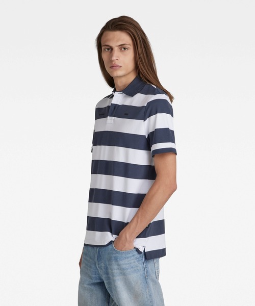 G-STAR(ジースター)の「WIDE STRIPE POLO/ポロシャツ(ポロシャツ・メンズ・ストライプ・SMALL/MEDIUM/LARGE/X-SMALL/X-LARGE)」の2枚目の写真