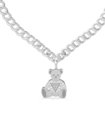 Guess | VINTAGE BEAR Bear Charm Curb Necklace (Silver)(ネックレス)
