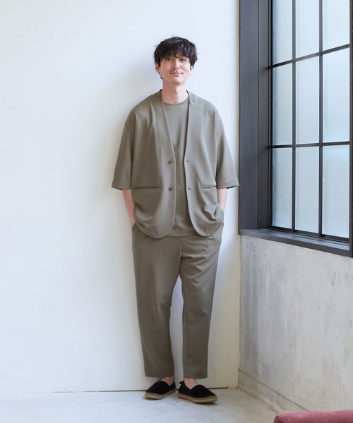 GLOBAL WORK（グローバルワーク）の「ジョーゼット半袖カーデジャケット/267259（カーディガン/ボレロ・メンズ・ネイビー/チャコール/グレー系2・SMALL/MEDIUM/LARGE）」の16枚目の写真