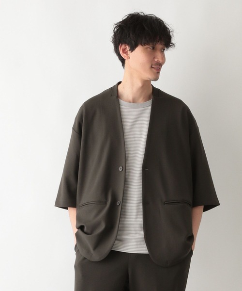 セール】ジョーゼット半袖カーデジャケット/267259（カーディガン