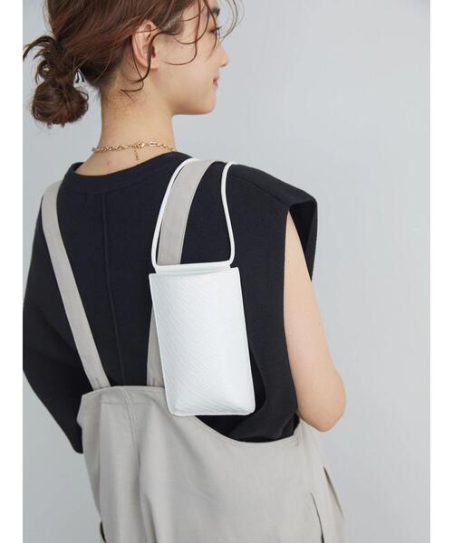 AMERICAN HOLIC（アメリカンホリック）の「メッシュ型押しスマートフォンショルダーバッグ（スマホグッズ・レディース・ブラック/ホワイト/キャメル/ピンク/イエロー・FREE）」の15枚目の写真