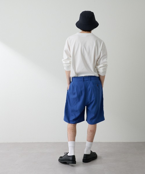 CIAOPANIC TYPY（チャオパニックティピー）の「▽【セットアップ対応】綿麻ベルテッドワイドタックショーツ（その他パンツ・メンズ・ブラウン/ブルー・M/L）」の10枚目の写真