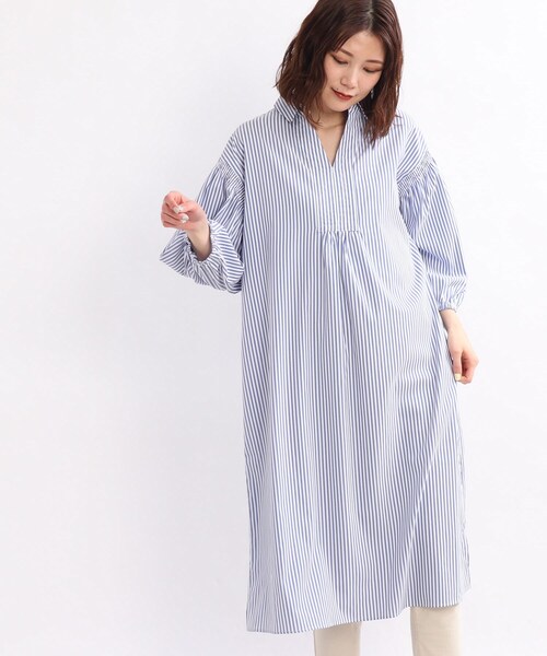 SHOO・LA・RUE(シューラルー)の「◆【マシンウォッシャブル】カフタン風シャツワンピース(ワンピース・レディース・ブラック系2/レッド系4/ブルー系2/グリーン系その他4・00)」の3枚目の写真