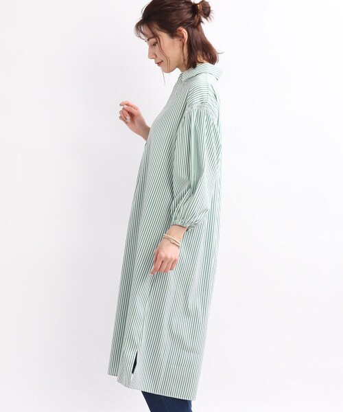 SHOO・LA・RUE(シューラルー)の「◆【マシンウォッシャブル】カフタン風シャツワンピース(ワンピース・レディース・ブラック系2/レッド系4/ブルー系2/グリーン系その他4・00)」の6枚目の写真