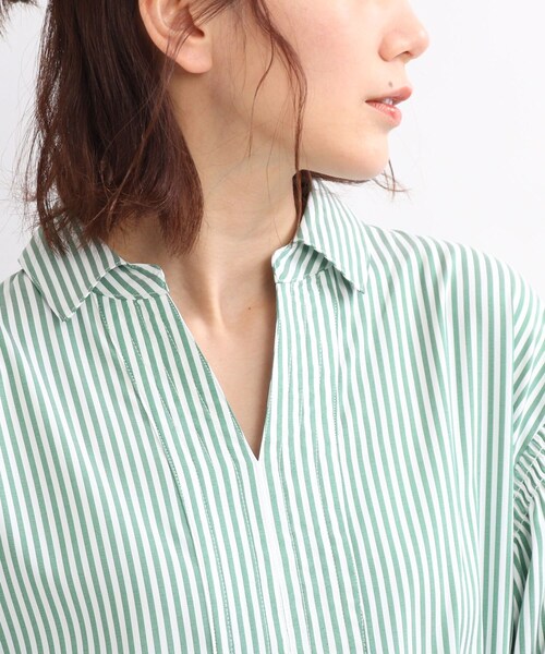 SHOO・LA・RUE(シューラルー)の「◆【マシンウォッシャブル】カフタン風シャツワンピース(ワンピース・レディース・ブラック系2/レッド系4/ブルー系2/グリーン系その他4・00)」の8枚目の写真