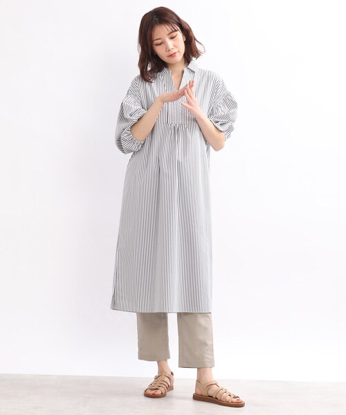 SHOO・LA・RUE(シューラルー)の「◆【マシンウォッシャブル】カフタン風シャツワンピース(ワンピース・レディース・ブラック系2/レッド系4/ブルー系2/グリーン系その他4・00)」の14枚目の写真