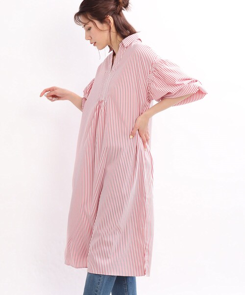 SHOO・LA・RUE(シューラルー)の「◆【マシンウォッシャブル】カフタン風シャツワンピース(ワンピース・レディース・ブラック系2/レッド系4/ブルー系2/グリーン系その他4・00)」の18枚目の写真