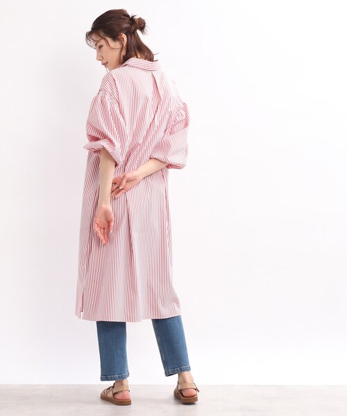 SHOO・LA・RUE(シューラルー)の「◆【マシンウォッシャブル】カフタン風シャツワンピース(ワンピース・レディース・ブラック系2/レッド系4/ブルー系2/グリーン系その他4・00)」の22枚目の写真