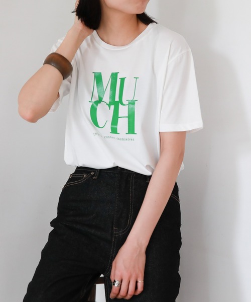 feepur（フェピュール）の「MUCH光沢ラバーTee（Tシャツ/カットソー・レディース・ホワイト/オフホワイト/ホワイト×ブラック・MEDIUM）」の6枚目の写真