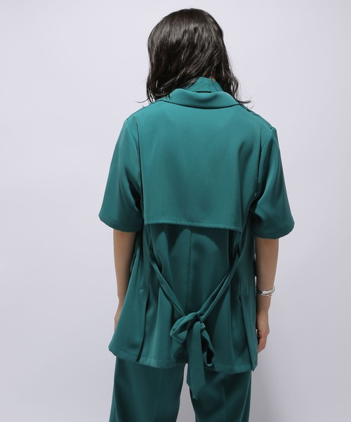 HARE（ハレ）の「TOROMIジャケット(HARE)（テーラードジャケット・レディース・ブラック/グリーン系その他・FREE）」の7枚目の写真