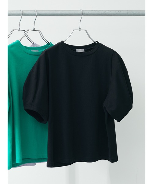 KBF（ケイビーエフ）の「KBF.袖デザインTシャツ（Tシャツ/カットソー・レディース・ライトグレー/ブラック/ブルー/グリーン/ラベンダー・FREE）」の2枚目の写真